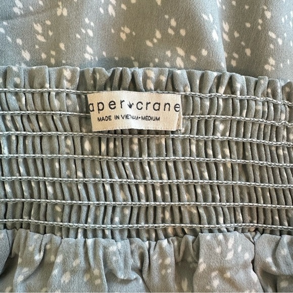 Paper Crane Boho White Artistic Dot Ruffled Two Piece Skirt Set Size Medium - Picture 9 of 16